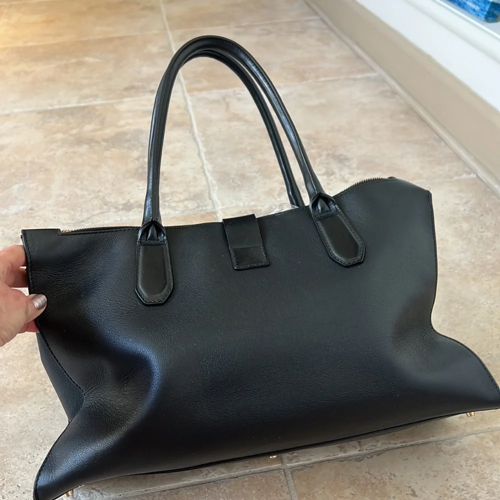 FURLA animal print on fur handbag.  NWOT - Picture 3 of 6